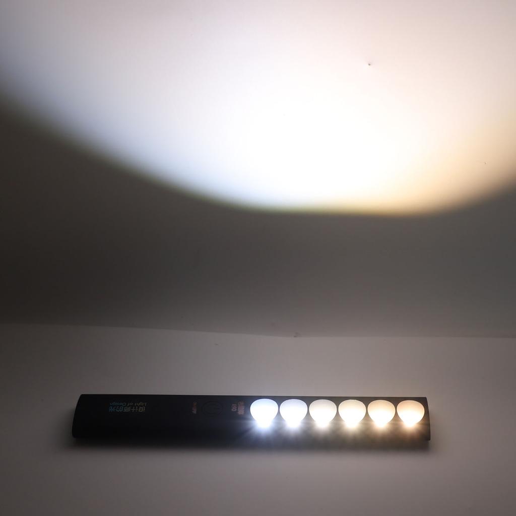 6 Modes Color Temperature Lamp Stick Rechargeable 2700K‑6000K Photography Light Wand Light Meter Motion Sensor Light Tools