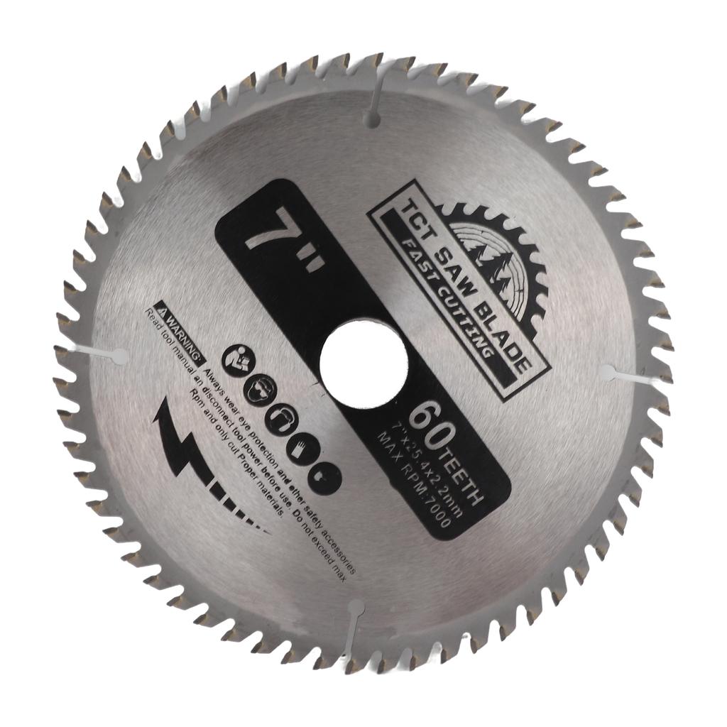 7" (180mm) 60 Teeth Carbide Circular Saw Blade Cutting Disc for Wood Plastic