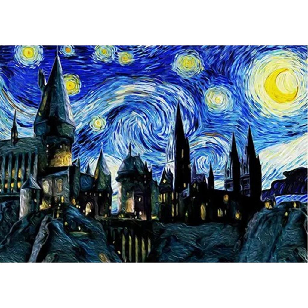 Zamek Harry'ego Pottera Magia Diamentowe Malowanie Sztuczna Mozaika Haft Krzyżykowy Łazienka 5D DIY Wzór Artystyczny Tworzenie