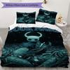 Custom Name Hollow Knight Pattern Bedding Uilt Set Uilt Cover Pillowcase Home Decoration Birthday Gift (1*duvet Cover+2*pillowcase Without Core)