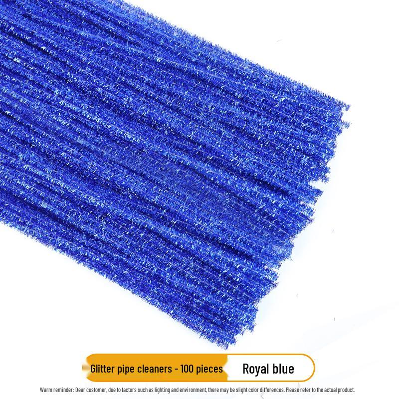 Thickened White Chenille Pipe Cleaners - Mixed Colors for DIY Bouquet Crafts