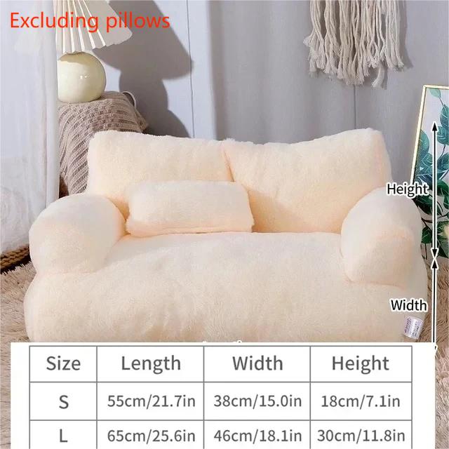 

Роскошная кровать для кошек, супермягкий теплый диван для домашних животных, съемный моющийся нескользящий спальный диван для маленьких собак, кошек, щенков, товары для домашних животных M