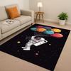 3D Cartoon Astronaut Weltraumfahrer Planet Wohnzimmer Rutschfester Teppich für Schlafzimmer Spielzimmer Sofa, Heimdekoration Fußmatte Weihnachten