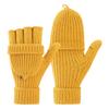 Winter Knitted Fingerless Gloves Knit Convertible Mittens with Flip Cover Men Women Warm Mittens for Typing Driving Stocking Stuffers Gifts