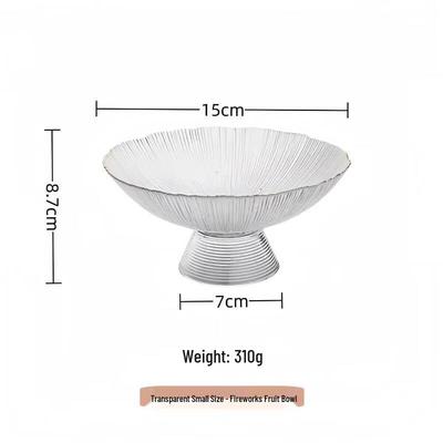 Elegant Firework Glass Fruit Bowl