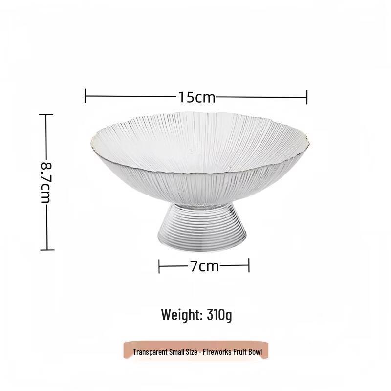 Elegant Firework Glass Fruit Bowl
