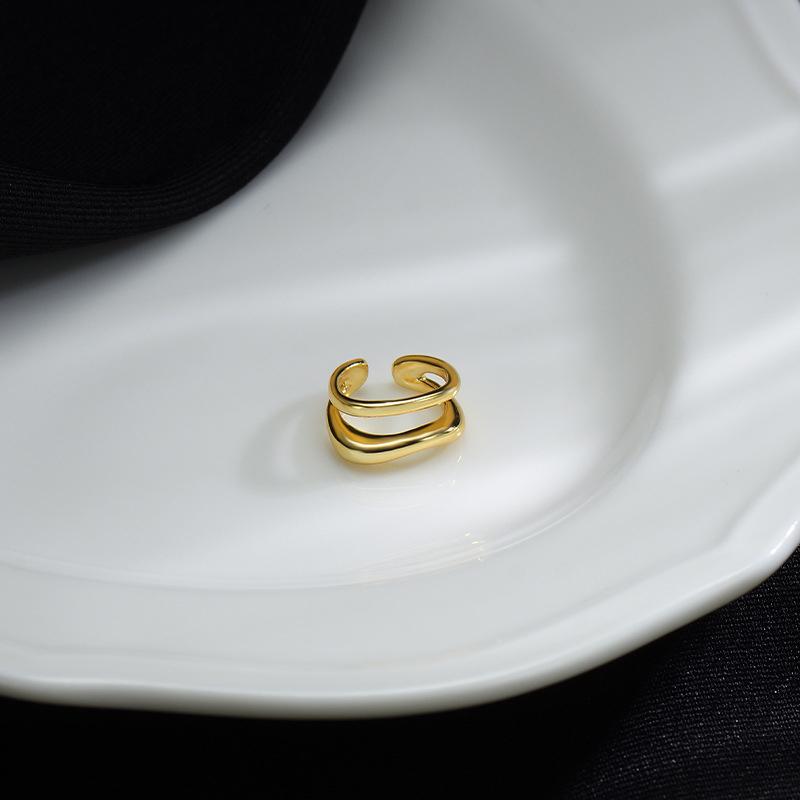 

1Pc Ear Cuff Earrings Non-Piercing Double Layer Cuff Ear Clip Earring for Women Fake Cartilage Simple Y2K Jewelry New