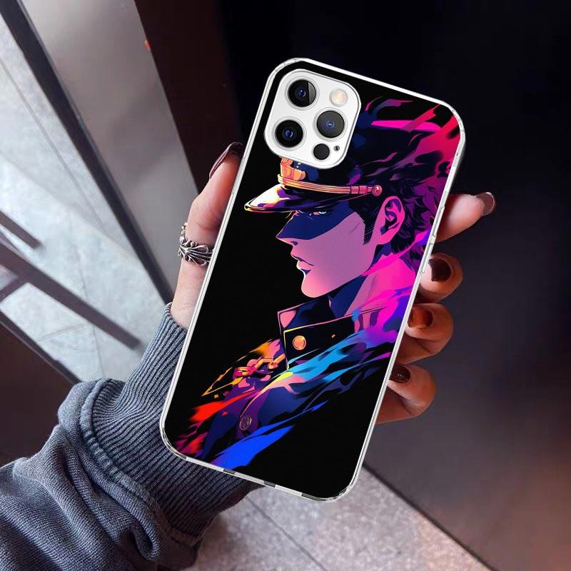JoJo's Bizarre Adventure Kujo Jotaro Phone Case For iPhone 17 Air 11 13 Mini 14 15 Plus 16 12 Pro Max 16E SE 7 8 Pattern Soft TP