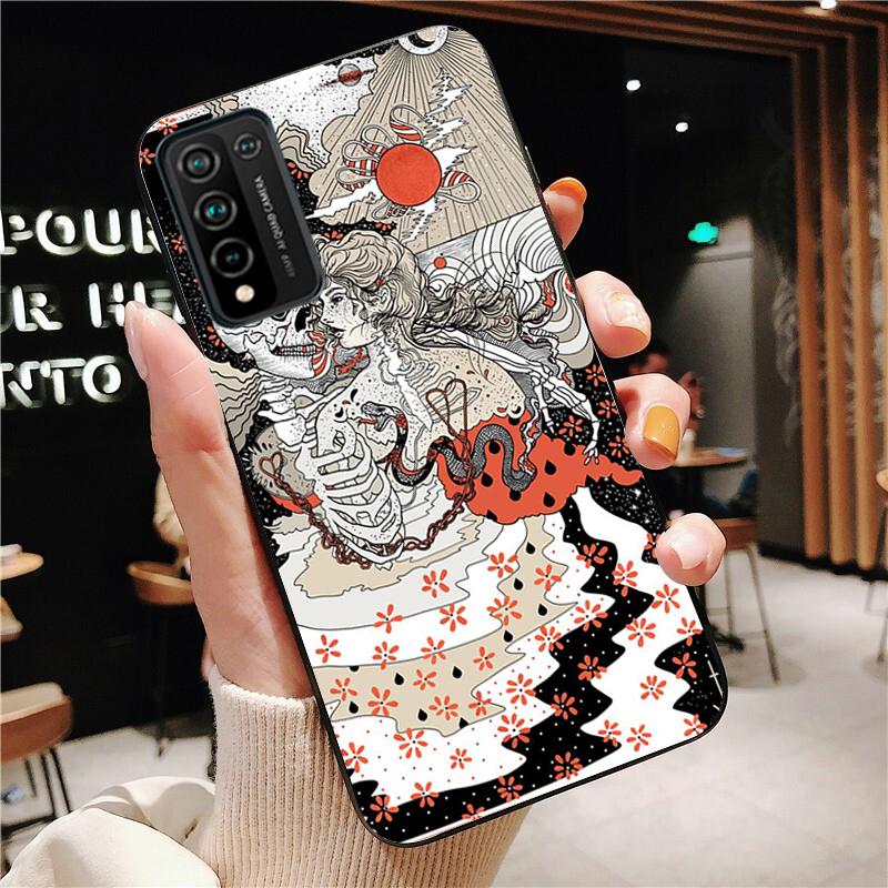 Skull Bones Phone Case for Huawei Honor 50 10X Lite 20 7A 7C 8X 9X Pro 9A 8A 8S 9S 10i 20S 20lite 7X 10 Lite