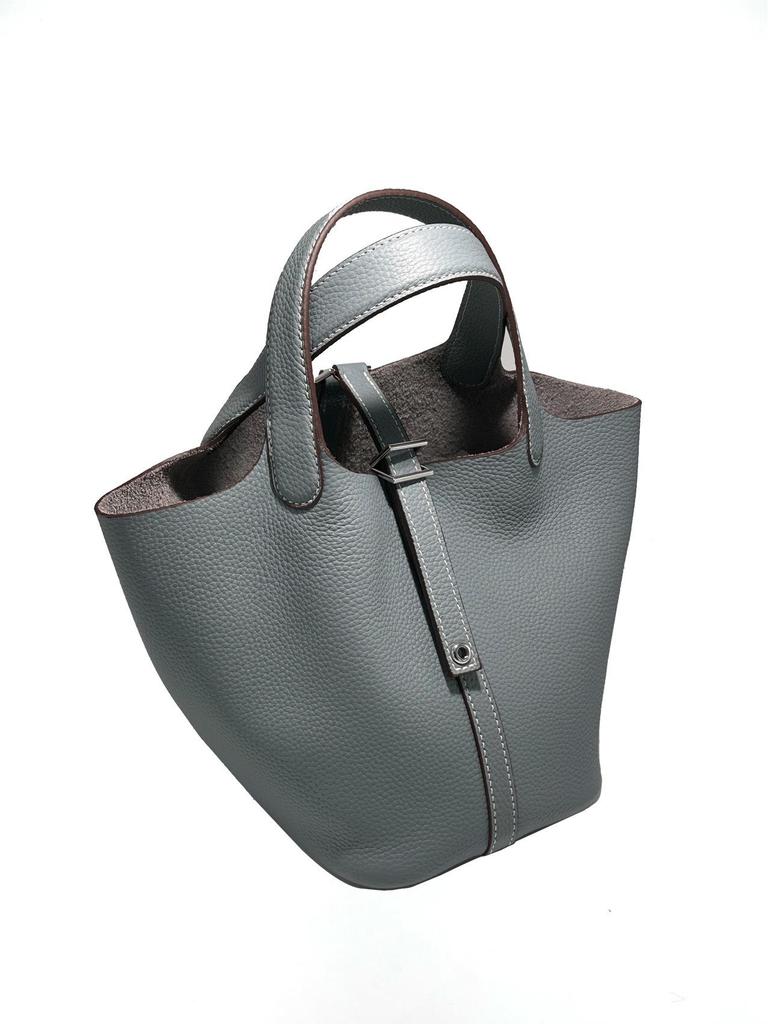 Genuine Leather Women's Bucket Bag - TOGO Cowhide Casual Fashion Handbag