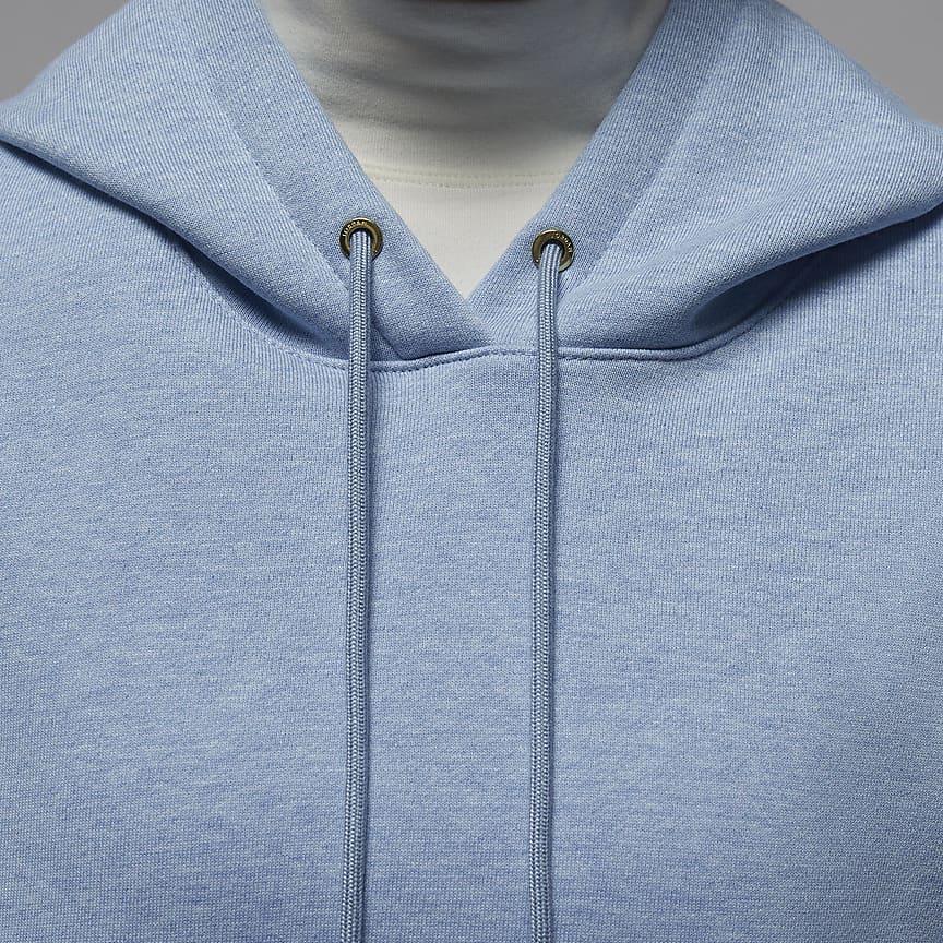 Jordan Flight Fleece Hoodie With Drawstring Women Hoodie Blue Grey FB5111-436