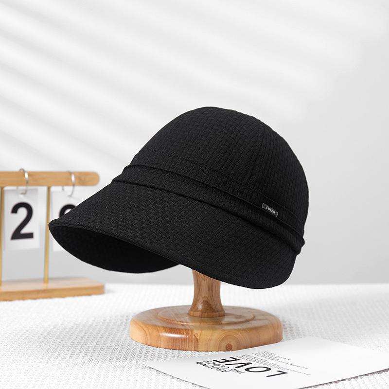 

1pc Waffle Foldable Wide Brim Sun Hat for Women,Spring and Summer Sun Quick-drying Visor Fashionable Sun Visor Bucket Hood One Size чорний