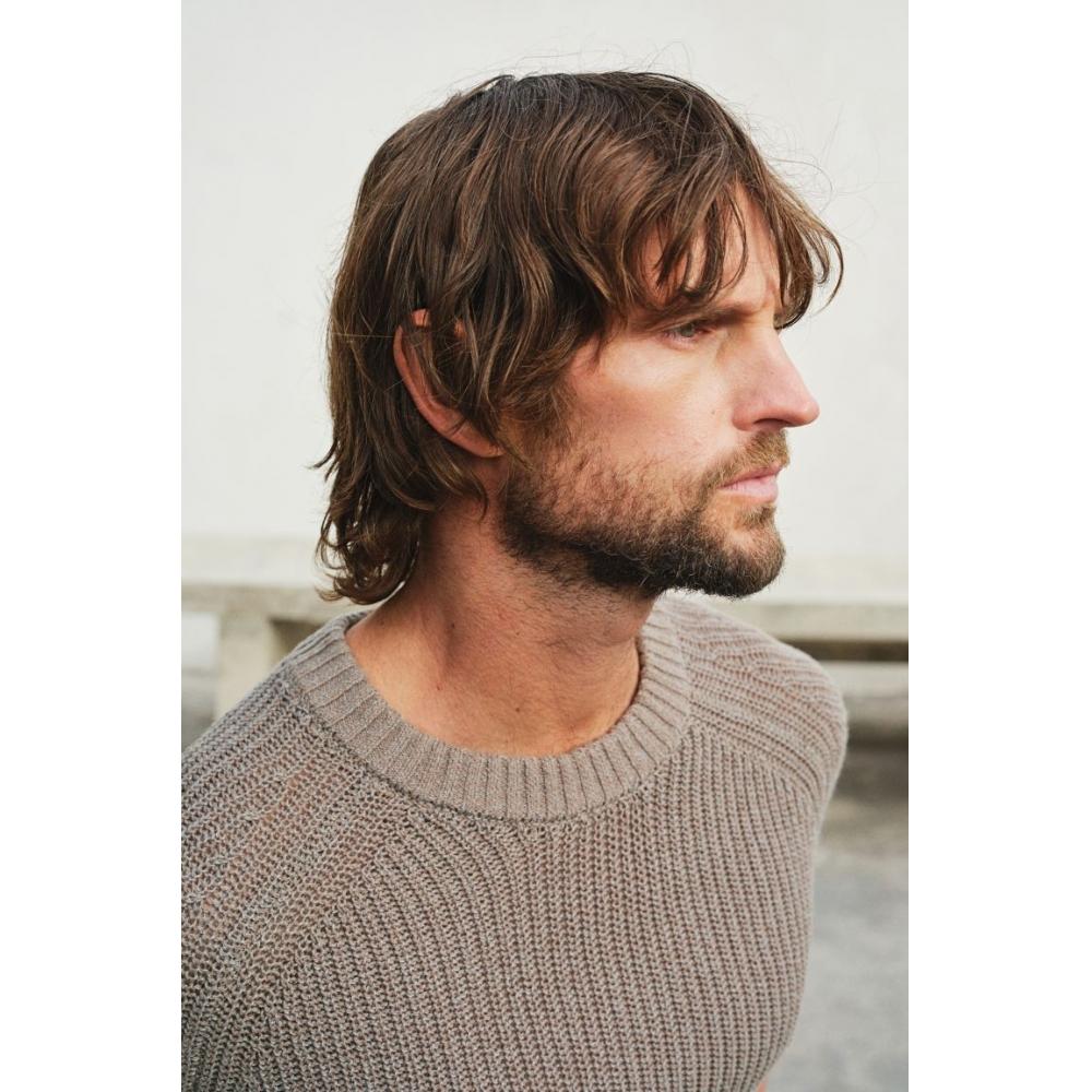 H M sHort Sleeve Sweater Regular Fit Dark Grey