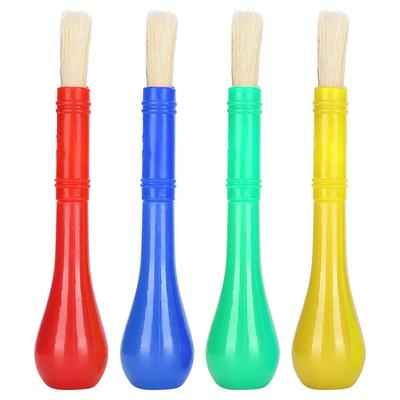 Set di 4 pennelli per pittura per bambini, strumenti per pittura, apprendimento precoce, fai da te, per pittura a olio, acquerello, acrilico