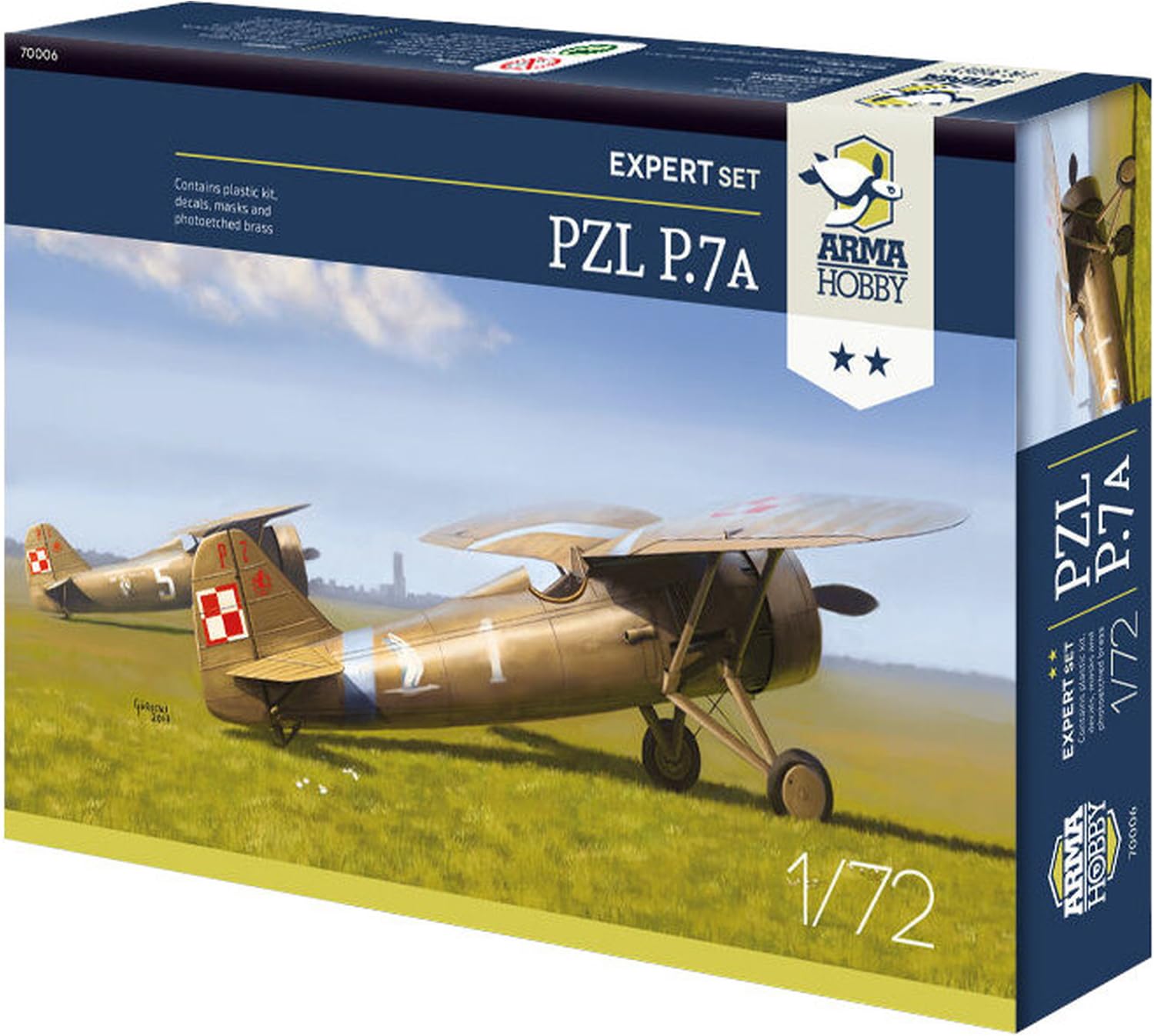 

ARMA HOBBY Polish Air Force PZL Expert Set Пластиковая модель ADL70006 1/72 P.7a