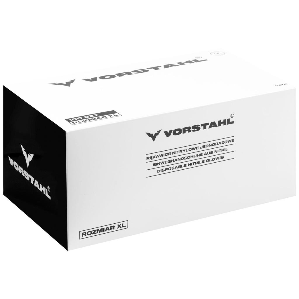 Disposable nitrile gloves black 100 pcs M GRIP very strong Vorstahl