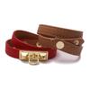 New High Quality Pu Leather Gold Color Bracelets Bangle For Women Fashion Luxury Multilayer Wrap Bracelet Female Jewelry