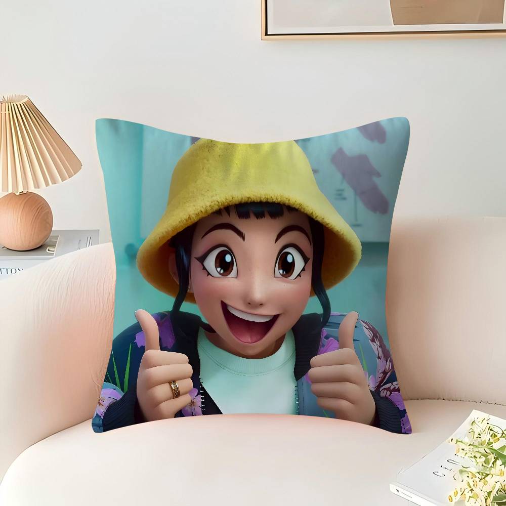 Demon Hunters ZOEY Pillowcase 45x45cm Cute Pillowcase Living Room Sofa Cushion Cover Bedroom Home Decoration Children's Gift