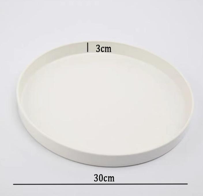 Nordic Round Jewelry Tray Living Room Kitchen Household Decoration Cosmetic Sundries Storage Tray