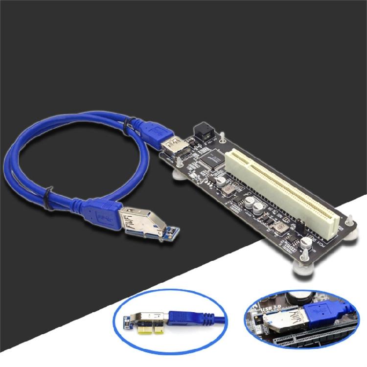 PCI-E to DUAL PCI Adapter Card Supporting Dual Pci to Work Simultaneously