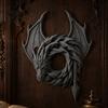 Small Decorative Wreath 3D Creative Dragon Ornament, Realistic Detailed Round Shaped Decor, Holiday Stylish Desktop Ornament for Home Indoor,