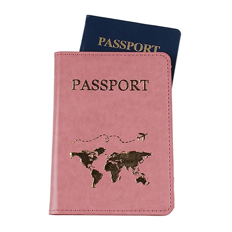 Passport Holder PU Leather Passport Cover Organisers Travel Wallet Case Organisers for Money Ticket Card Boarding Passes