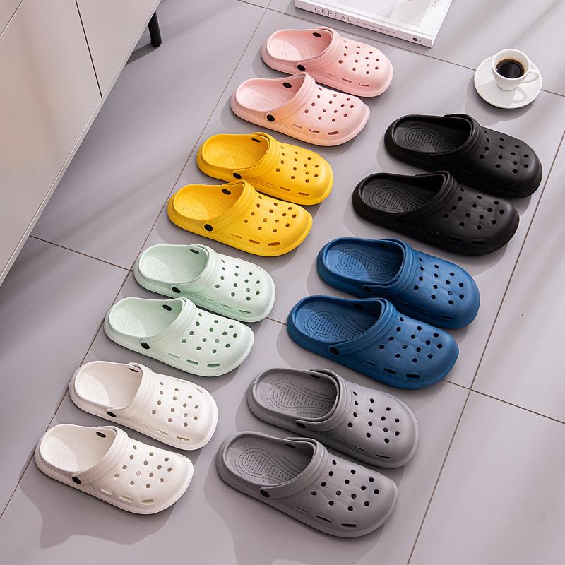 Women Summer Thick Sole EVA Clogs Breathable Hole Garden Shoes Anti-slip Beach Drifting Water Sandals