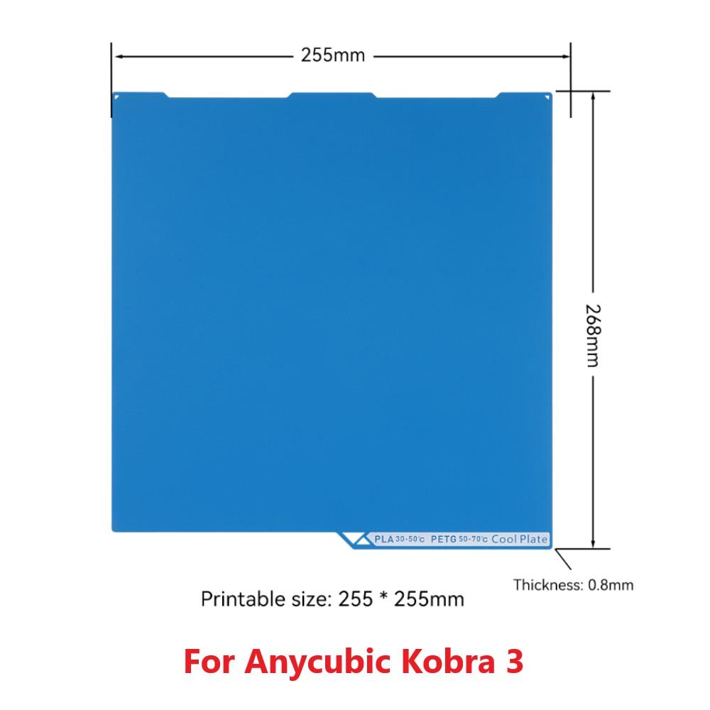 Cool Plate For Bambu lab A1/X1/P1P Build Plate For Anycubic Kobra S1/3 Double-Sided Plate Spring Heated Bed For Flashforge AD5X