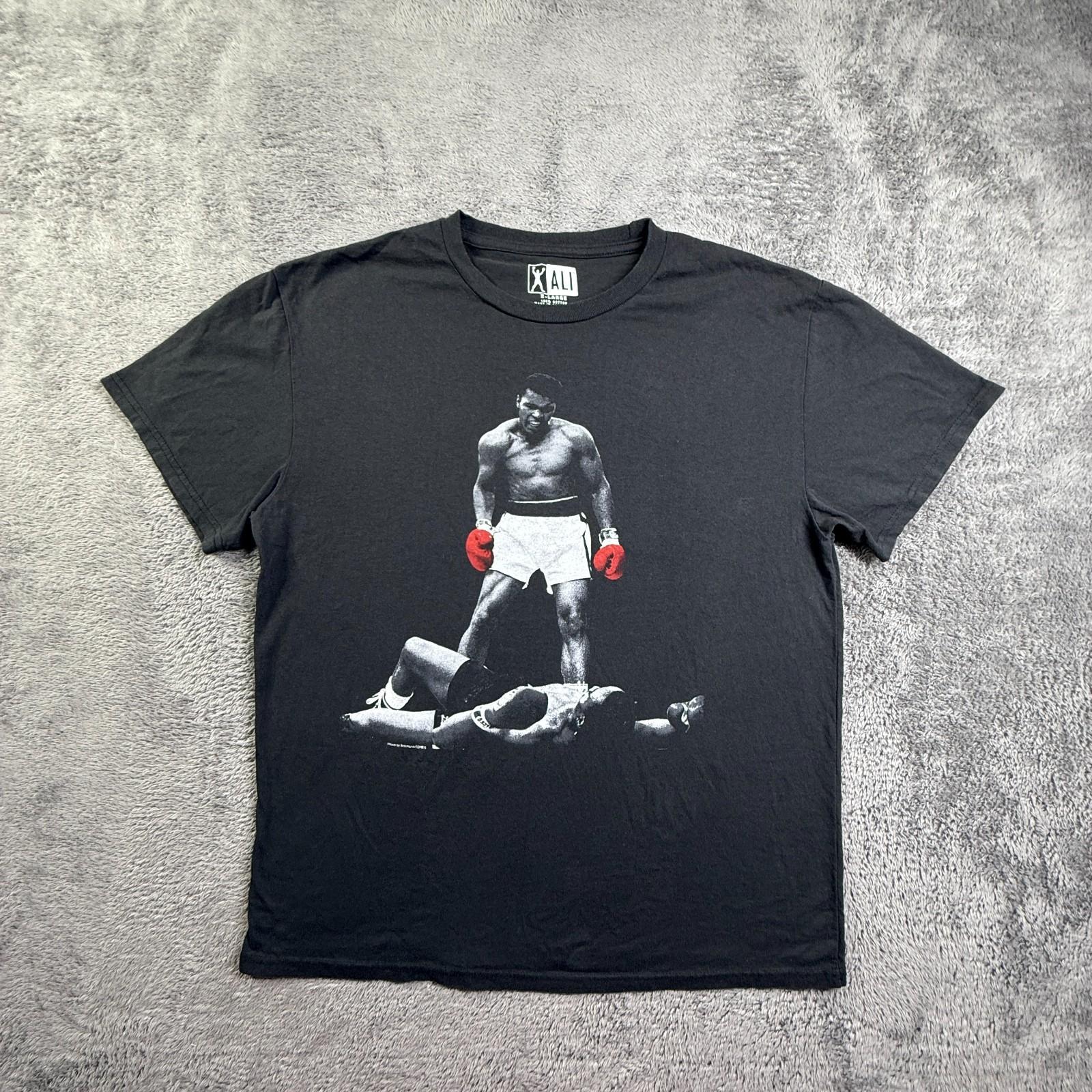 Authentic Muhammad Ali Shirt Photo Sonny Liston KO Mens XL Boxing Tee Classic Unisex T-Shirt M