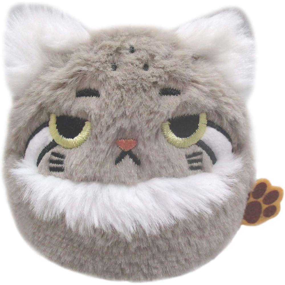Sanei Boeki Original Plush Toy Manul Cat 7.5x6x7cm Animal