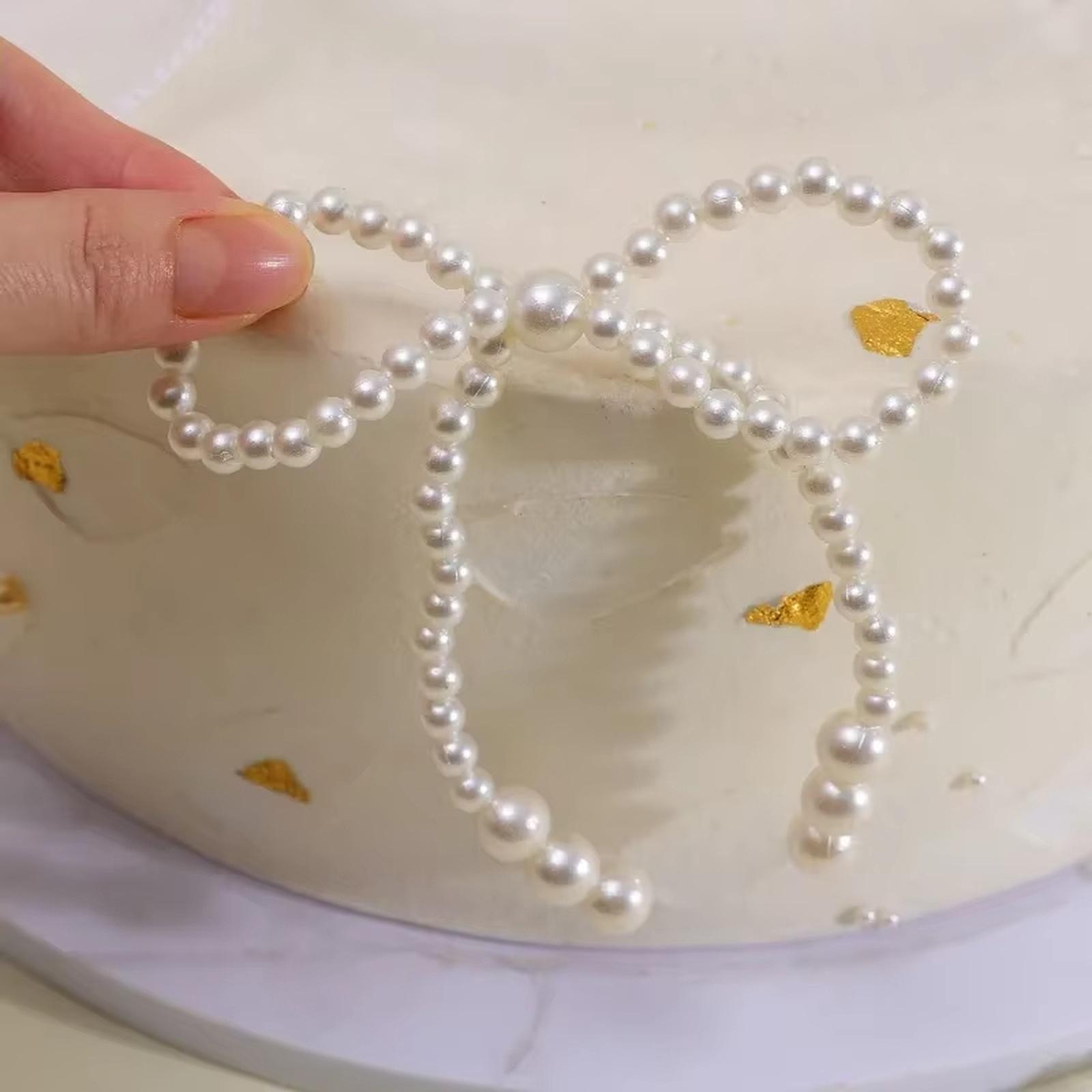 

Топперы для торта на День святого Валентина с жемчужным декором Украшения для торта one size белый