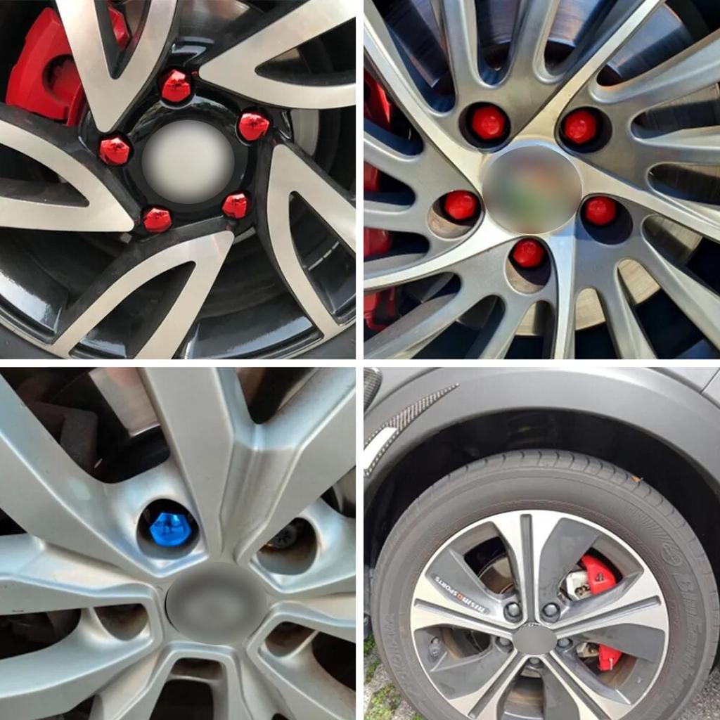 20 Stück 17 mm 19 mm 21 mm Auto-Radmutternkappen Auto-Nabenschraubenabdeckung Bolzenfelgen Außendekoration Spezialsteckdosenschutz Staubdicht