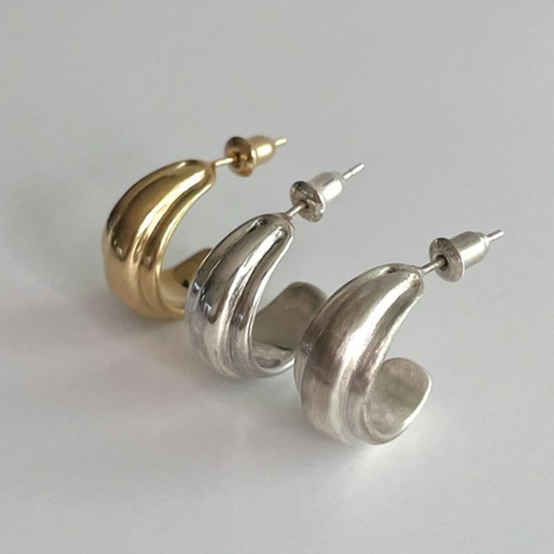 Melliv Silver Hoop Bold L Earrings_mve06