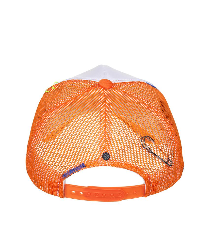 BLACKBLOND Vividi Uncover Colors Logo Trucker Mesh Cap (Orange)