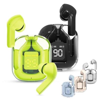 BT30 ENC com cancelamento de ruído sem fio Bluetooth 5.3 Fones de ouvido estéreo HiFi Display digital Estojo de carregamento transparente TWS Fones de ouvido de música esportiva