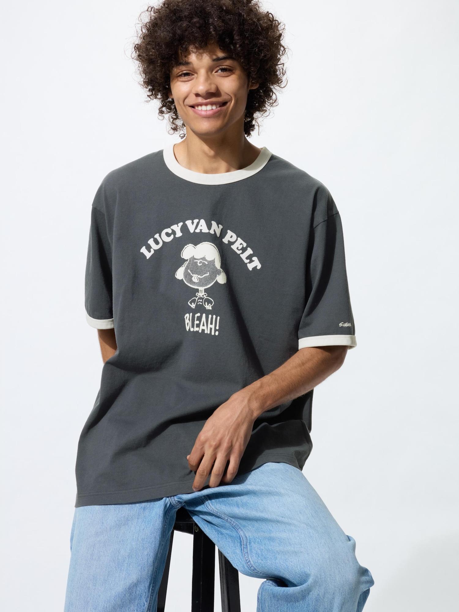 Uniqlo PeAnUTs UT GrAphic T A Ringer 08 DARK GRAY/UNISEX 4XL
