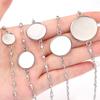 2 Stück Edelstahl Armband Basis 12-25mm Rund Cabochon Cameo Leere Schale Armband Armreif Basis Für Schmuckherstellung Zubehör