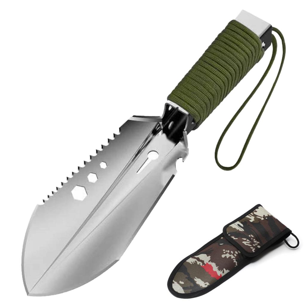 8-in-1 Multi-Tool Camping-Schaufel Outdoor Tragbare Handschaufel mit Aufbewahrungstasche zum Wandern