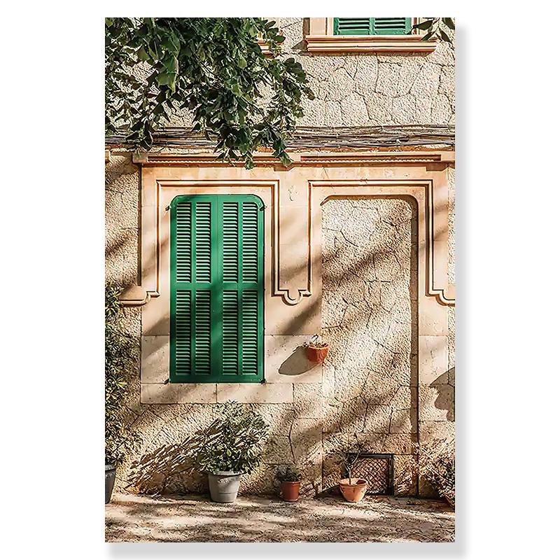 Casual Landscape Nordic Europe Town Canvas Picture House Beach Courtyard Sunlight Car Poster Lemon Bohemian Living Room Painting