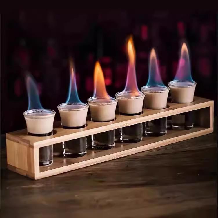 Er Ma Rainbow Shot Glass - Small Straight KTV Bar Cocktail Glass (B52, Jägermeister Cup)