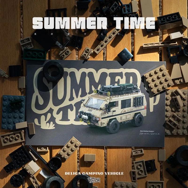 489PCS Camper Building Blocks City Passenger Truck Van Model Bricks Set With Display Box Kids Educational DIY Toy Holiday Gifts