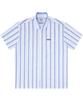Under Air Oversized Striped Portal Short Sleeve Shirt - White/Blue