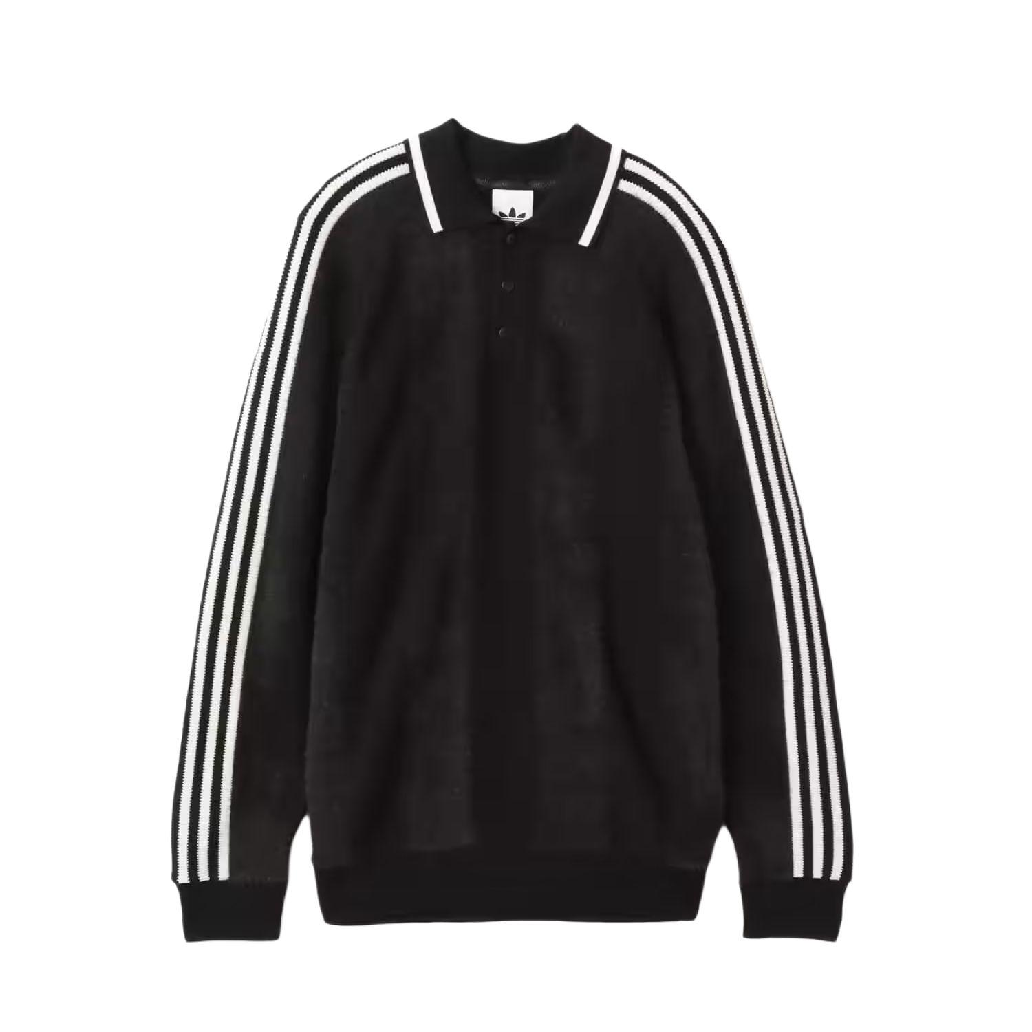 

Adidas Originals Knitted Premium Striped Comfortable Polo Neck Pullover Long Sleeve Sweater Unisex Sweater JX3835 M