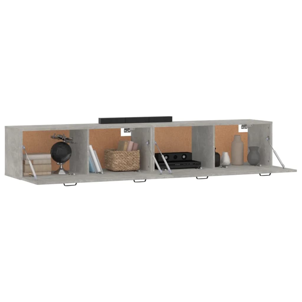 Wall Cabinets 2 pcs Concrete Grey 100 x 36.5 x 35 cm Particleboard
