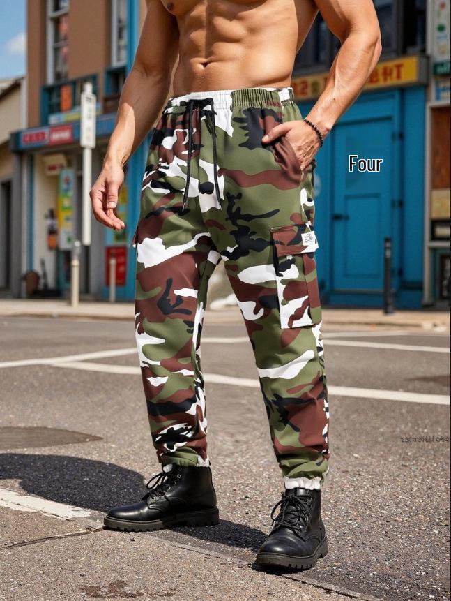 Men's 2025 Camouflage Joggers: Trendy Casual Work Pants for Spring and Autumn