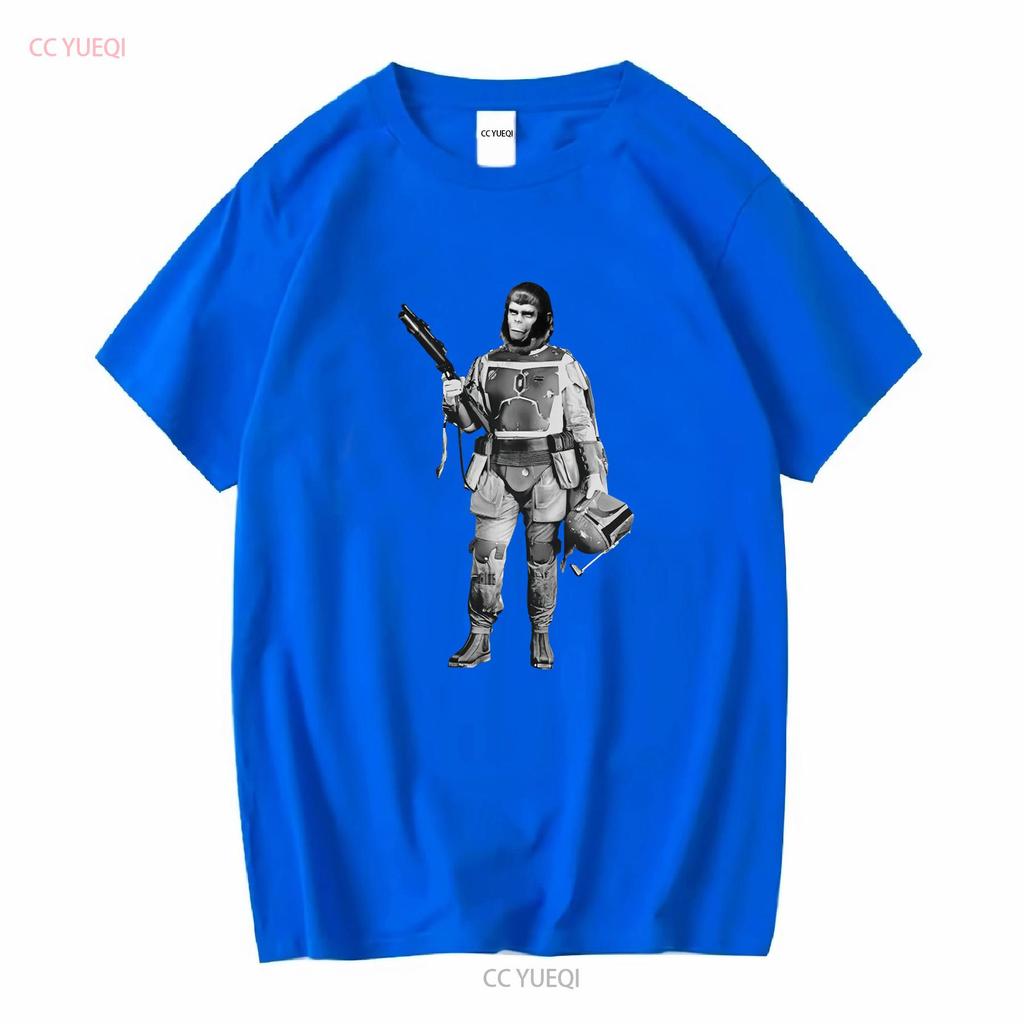 BOBA APE FETT T Shirt MASH UP Planet Mando Apes this is the way vintage Washed Soft homme Top For Everyday Wear Stylish Unisex