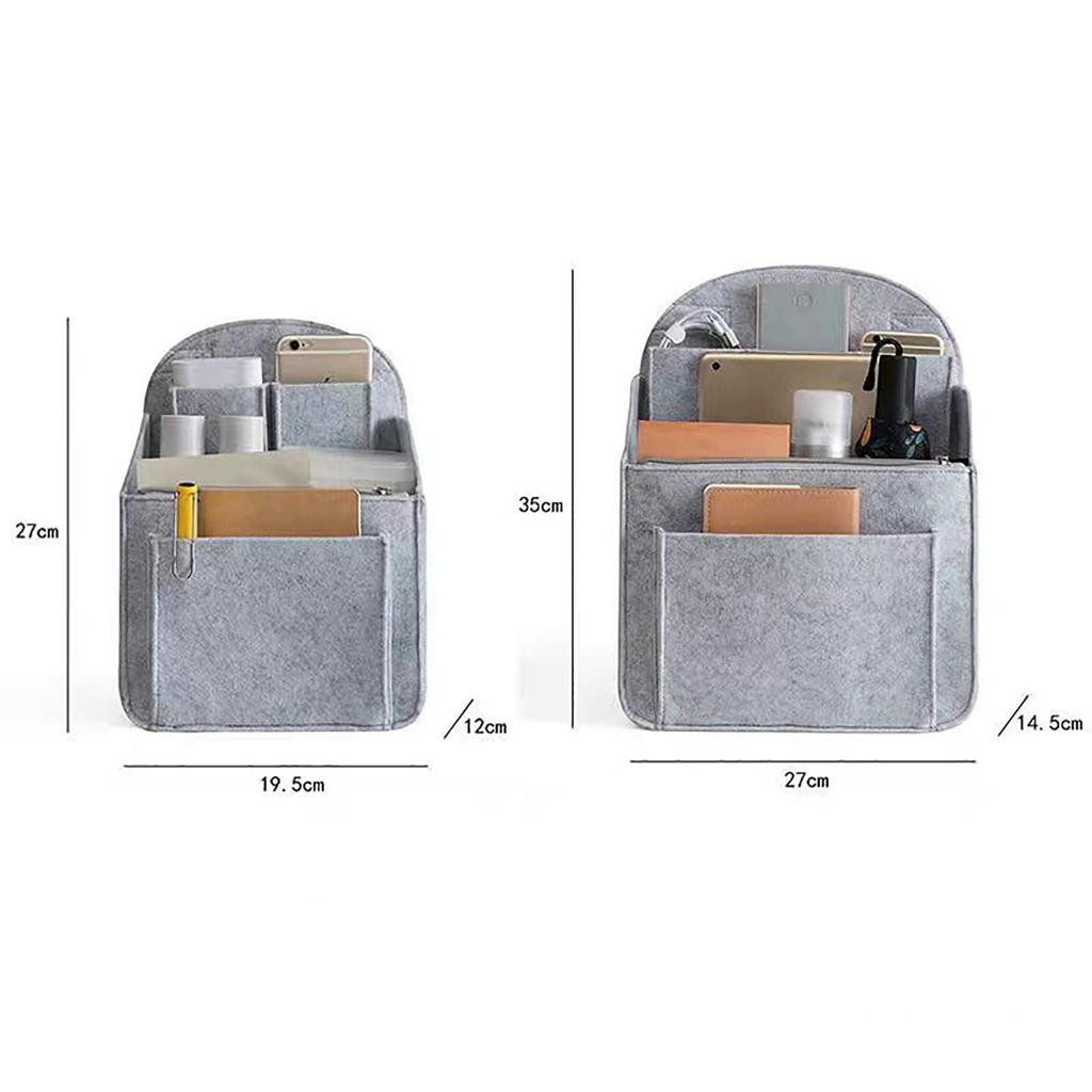 Makeup Backpack Organizer Felt Insert Bag Cosmetic Bags Fit Various Women Backpack Bags for Interior Travel Bag Portable Bag