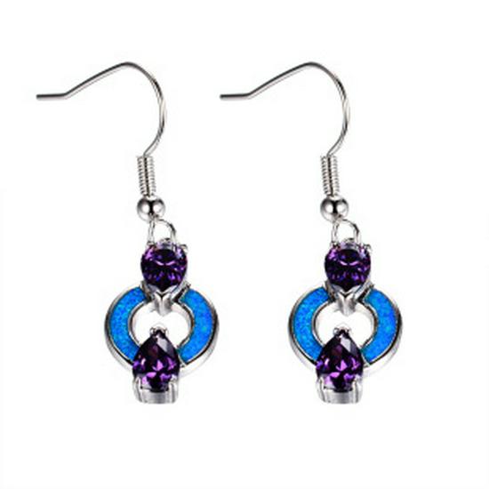 Korean & Japanese Style Opal Earrings: Elegant Studs & Pendants for Women