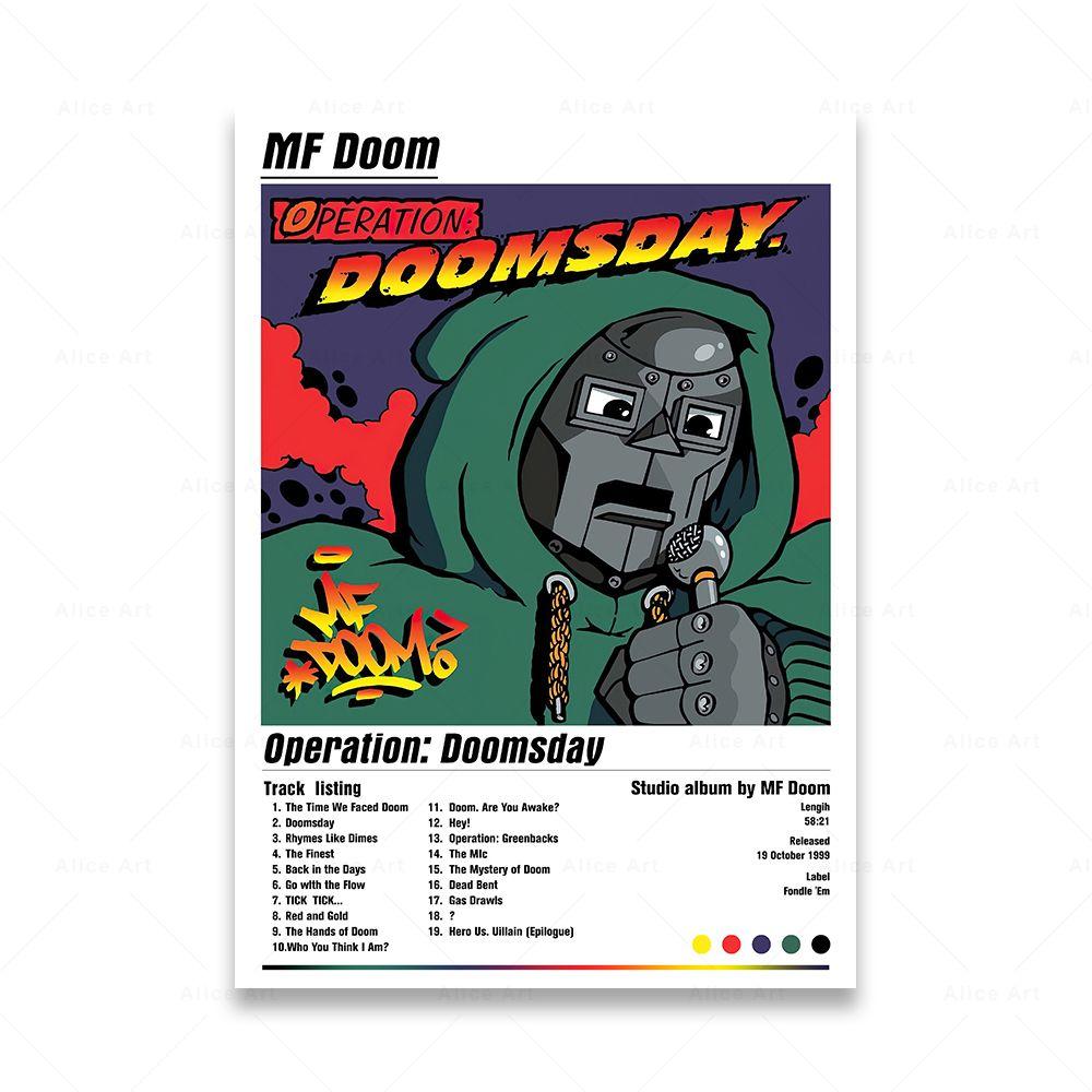 Singer Madvillain MF Doom Poster Room Decor Hip Hop Rap Music Album Star Wall Art Canvas Painting For Living Room Home Decor