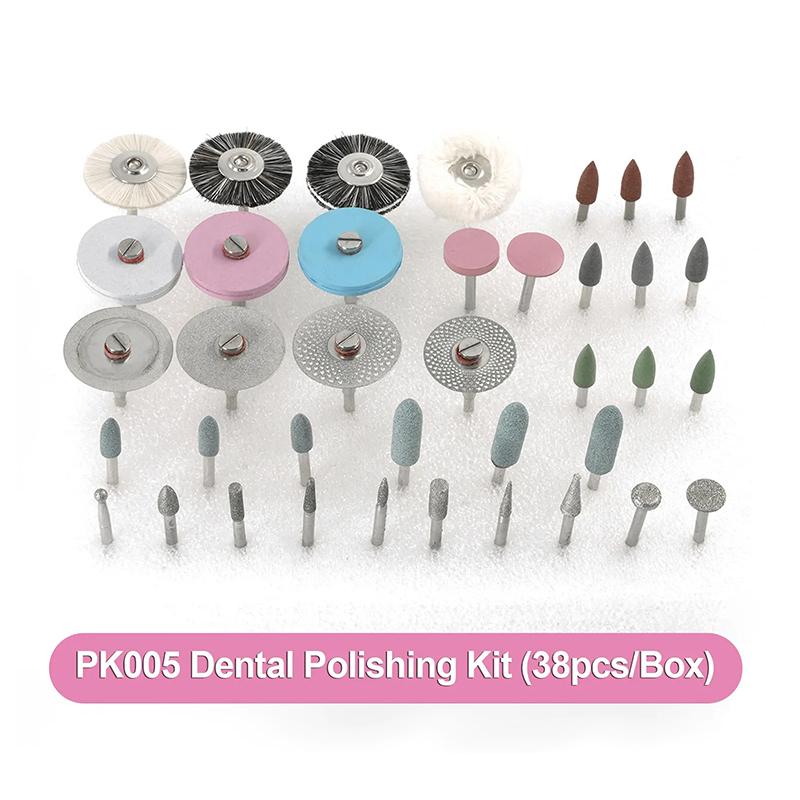 

38 шт. Набор стоматологических боров для полировки и шлифовки композитов Pk Применяется для лаборатории, DIY хобби, Алмазные боры, Щетка, Стоматологический инструмент 38Pcs